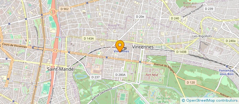 localisation de l'entreprise SYND.COPR. DU 19 RUE VILLEBOIS MAREUIL à VINCENNES