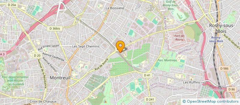 localisation de l'entreprise SYND.COPR. DU 194 RUE DE ROSNY 93 MONTR à MONTREUIL