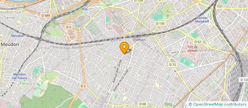 localisation de l'entreprise SYND.COPR. DU 196 B AV JEAN JAURES à CLAMART