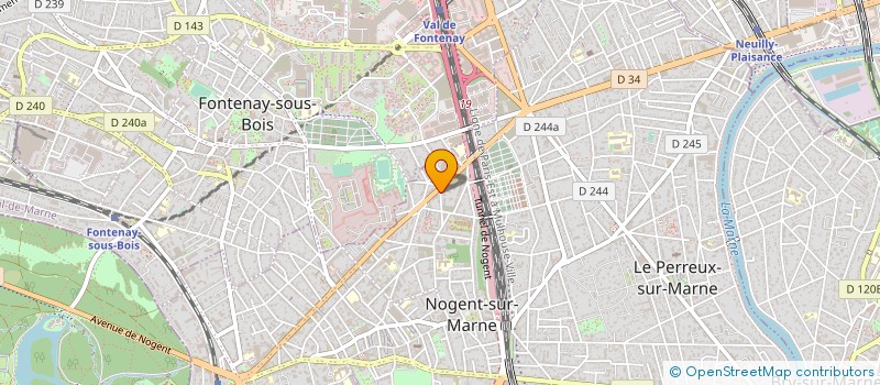 localisation de l'entreprise SYND.COPR. DU 2 AV DU MARECHAL FAYOLLE à NOGENT-SUR-MARNE