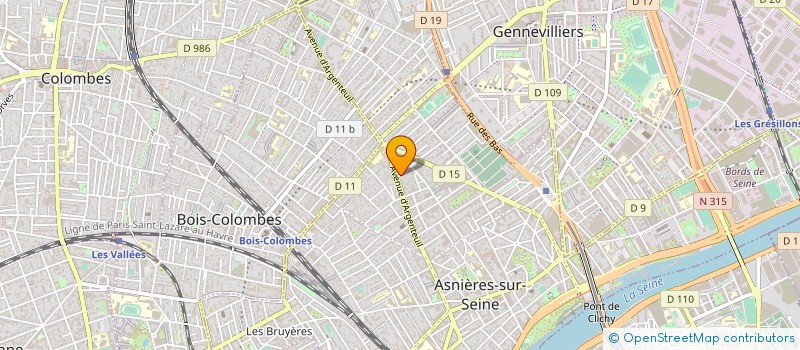 localisation de l'entreprise SYND.COPR. DU 2 B AV. GUILLEMIN  ASNIERES-SUR-SEINE