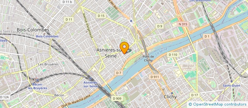 localisation de l'entreprise SYND.COPR. DU 2 RUE DE L EGLISE 92 ASNIE  ASNIERES-SUR-SEINE