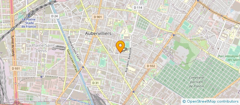 localisation de l'entreprise SYND.COPR. DU 2 RUE GASTON CARRE 93 AUBE  AUBERVILLIERS