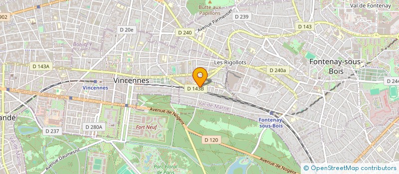 localisation de l'entreprise SYND.COPR. DU 20 22 RUE CLEMENT VIENOT à VINCENNES