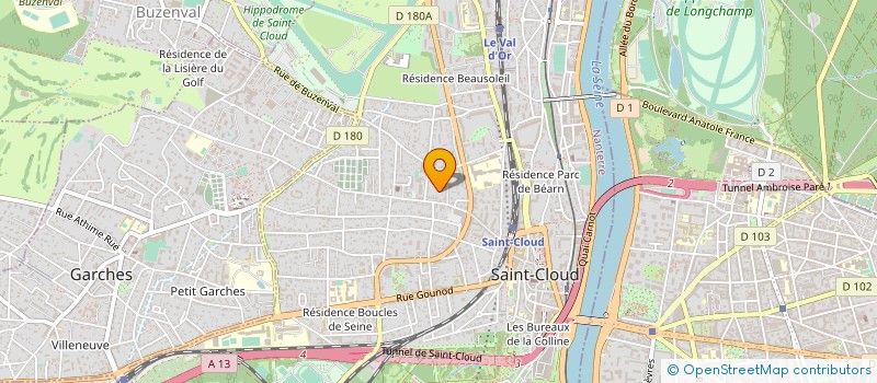 localisation de l'entreprise SYND.COPR. DU 20 AV DU MARECHAL FOCH 92 à SAINT-CLOUD
