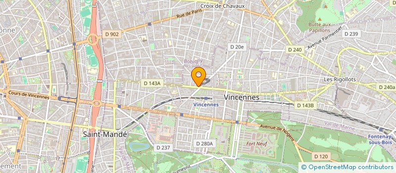 localisation de l'entreprise SYND.COPR. DU 206 RUE DE FONTENAY 94 VIN à VINCENNES