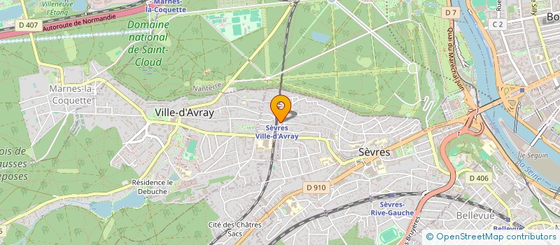 localisation de l'entreprise SYND.COPR. DU 21 AU 25 RUE DE   SEVRES 9  SEVRES