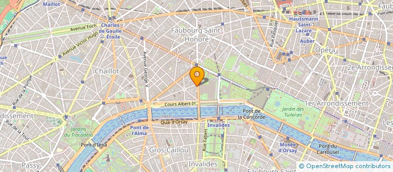 localisation de l'entreprise SYND COPR DU 21 AVE FRANKLIN    ROOSEVEL  PARIS