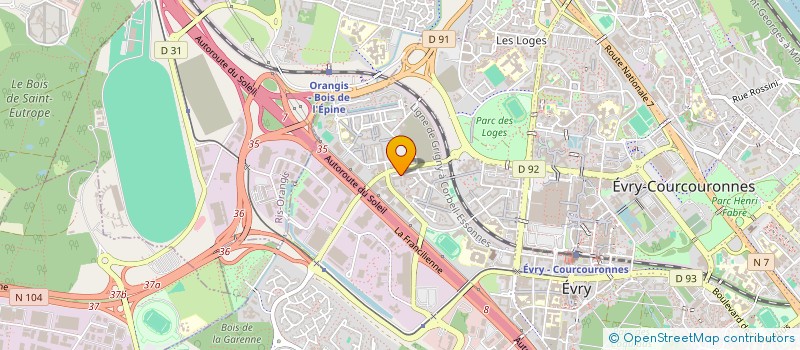 localisation de l'entreprise SYND.COPR. DU 21 RUE EUGENE     JUMIN 75  EVRY-COURCOURONNES