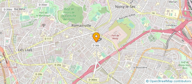 localisation de l'entreprise SYND.COPR. DU 22 26 PASSAGE FRANCOIS à ROMAINVILLE