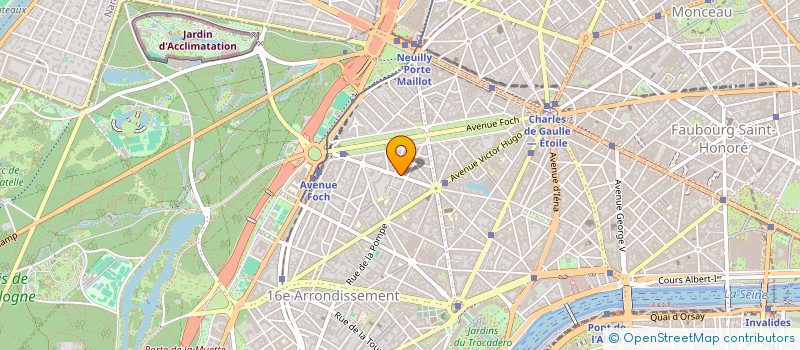 localisation de l'entreprise SYND COPR DU 22 AV BUGEAUD 75016 PARIS R  PARIS