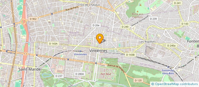 localisation de l'entreprise SYND.COPR. DU 22 AV. DES VORGES 94 VINCE à VINCENNES