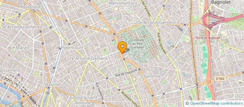localisation de l'entreprise SYND COPR DU 22 BD DE MENILMONTANT 75020  PARIS