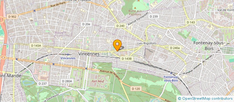 localisation de l'entreprise SYND.COPR. DU 22 RUE DEFRANCE à VINCENNES