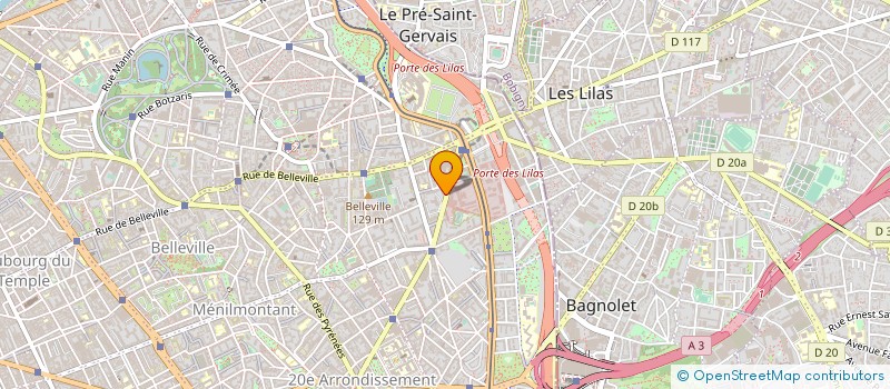 localisation de l'entreprise SYND.COPR. DU 225 AV. GAMBETTA  75020 PA  PARIS