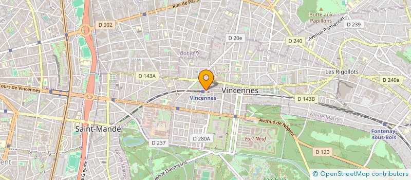 localisation de l'entreprise SYND.COPR. DU 228 AU 230 RUE DE PARIS 93 à VINCENNES