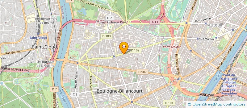 localisation de l'entreprise SYND.COPR. DU 23 RUE ARMENGAUD 92 SAINT à BOULOGNE-BILLANCOURT