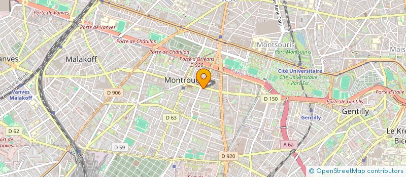 localisation de l'entreprise SYND.COPR. DU 23 RUE GABRIEL    PERI 92  MONTROUGE