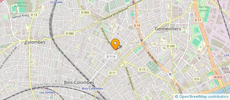 localisation de l'entreprise SYND.COPR. DU 239 AV. D ARGENTEUIL 92 BO à BOIS-COLOMBES