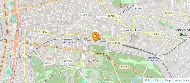 localisation de l'entreprise SYND.COPR. DU 24 AV PIERRE BROSSOLETTE à VINCENNES