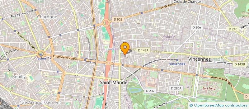 localisation de l'entreprise SYND.COPR. DU 24 RUE FAYS 94300 VINCENNE  VINCENNES