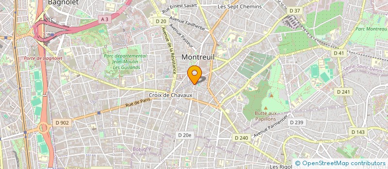 localisation de l'entreprise SYND.COPR. DU 24 RUE MATHIEU 93 SAINT OU à MONTREUIL