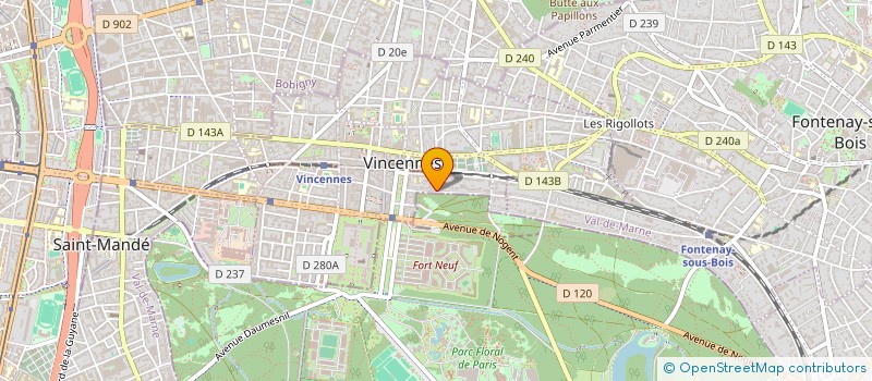 localisation de l'entreprise SYND.COPR. DU 25 AV FOCH à VINCENNES