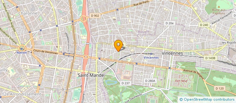 localisation de l'entreprise SYND.COPR. DU 25 RUE DES LAITIERES à VINCENNES