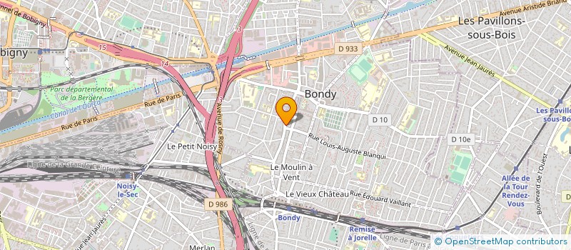 localisation de l'entreprise SYND COPR DU 25 RUE ROGER SALENGRO 93 BO  BONDY