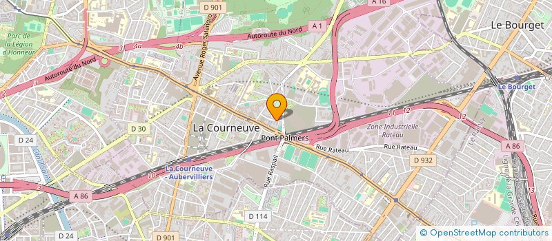 localisation de l'entreprise SYND.COPR. DU 25 RUE VILLOT 93  LA COURN à LA COURNEUVE