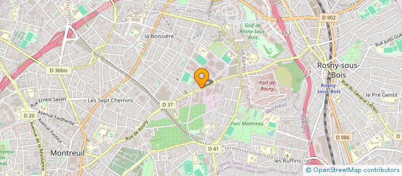 localisation de l'entreprise SYND.COPR. DU 253 RUE DE ROSNY 93 MONTR à MONTREUIL