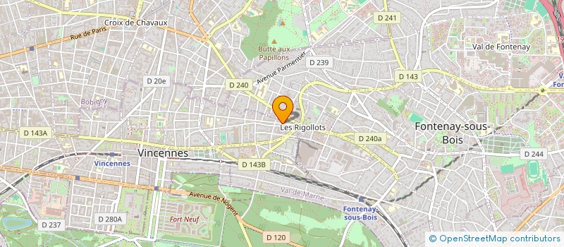 localisation de l'entreprise SYND.COPR. DU 255 RUE DIDEROT 94 VINCENN à VINCENNES