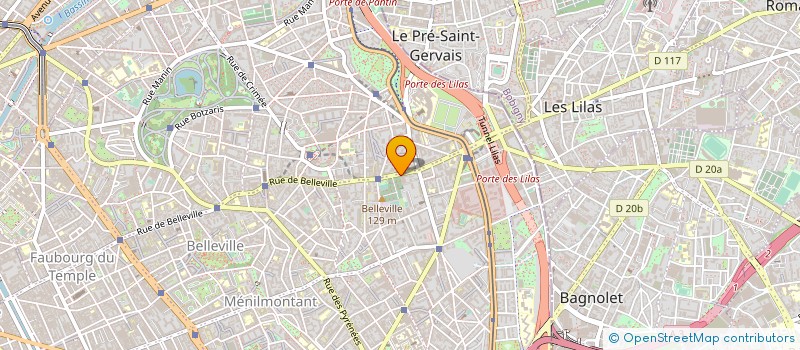 localisation de l'entreprise SYND COPR DU 256 260 RUE DE     BELLEVIL  PARIS