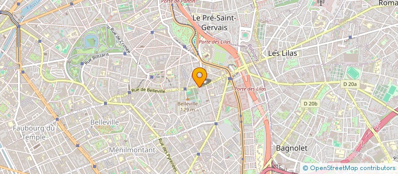 localisation de l'entreprise SYND.COPR. DU 262 264 RUE DE    BELLEVIL  PARIS