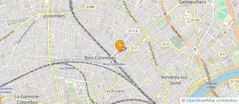localisation de l'entreprise SYND.COPR. DU 27 27 BIS RUE DE  LA PAIX à BOIS-COLOMBES
