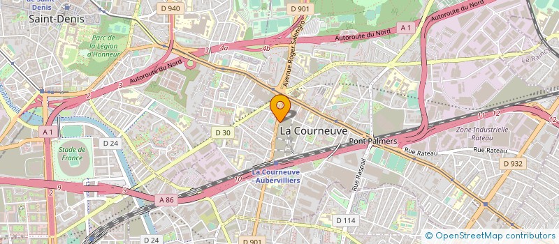 localisation de l'entreprise SYND.COPR. DU 27-29 BD EDOUARD VAILLANT à LA COURNEUVE