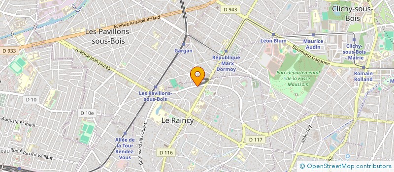 localisation de l'entreprise SYND.COPR. DU 27 BD DU NORD  LE RAINCY