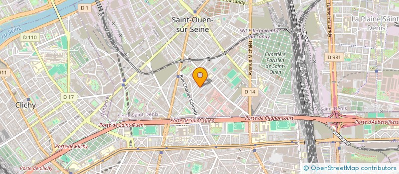 localisation de l'entreprise SYND.COPR. DU 27 RUE EUGENE LUMEAU 9 à SAINT-OUEN-SUR-SEINE
