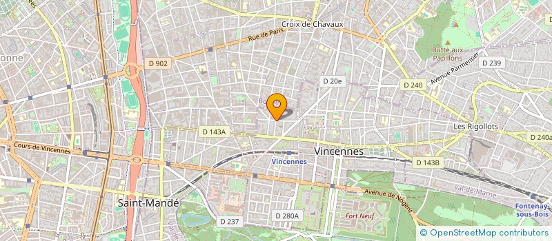 localisation de l'entreprise SYND.COPR. DU 28 RUE DE LA PAIX à VINCENNES