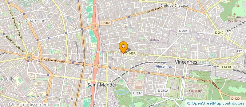 localisation de l'entreprise SYND.COPR. DU 28 RUE GEORGES HUCHON 9 à VINCENNES