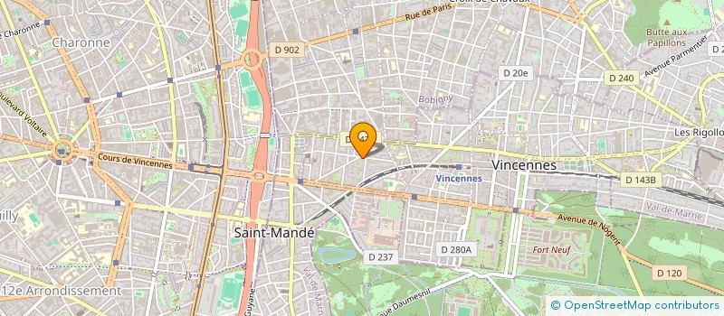 localisation de l'entreprise SYND.COPR. DU 29 RUE MASSUE 94 VINCENNE à VINCENNES