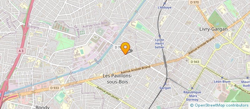 localisation de l'entreprise SYND.COPR. DU 3 ALLEE L ENCLOS FLEURY 93 à LES PAVILLONS-SOUS-BOIS