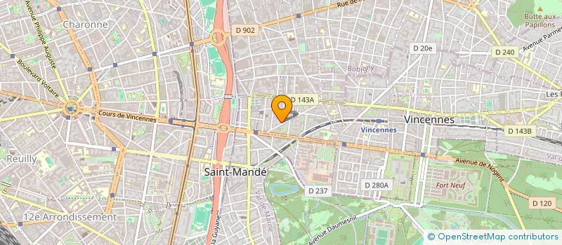 localisation de l'entreprise SYND.COPR. DU 3 AU 5 RUE GEORGES HUCHON à VINCENNES