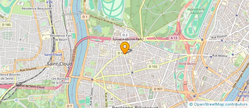localisation de l'entreprise SYND COPR DU 3 BD JEAN JAURES à BOULOGNE-BILLANCOURT