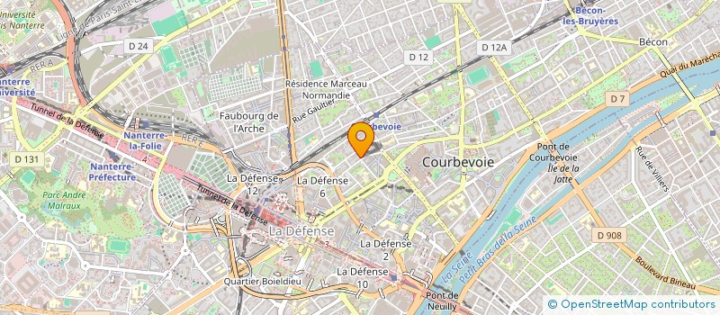localisation de l'entreprise SYND COPR DU 30 37 RUE DE BELFORT 92 COU à COURBEVOIE