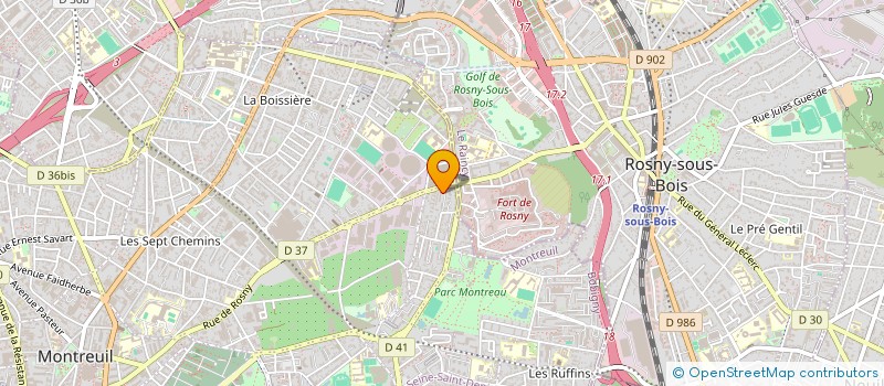 localisation de l'entreprise SYND.COPR. DU 300 RUE DE ROSNY 93 MONTR à MONTREUIL