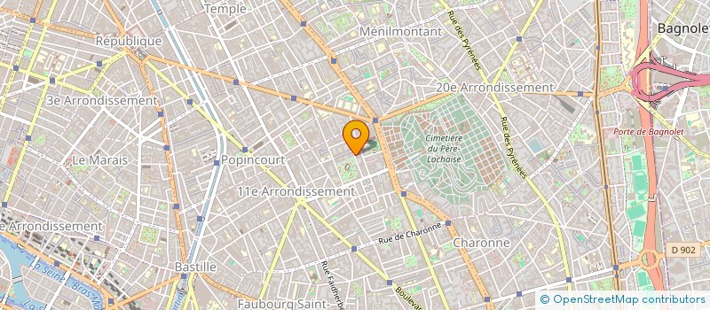 localisation de l'entreprise SYND.COPR. DU 32-36 RUE MERLIN  75011 PA  PARIS