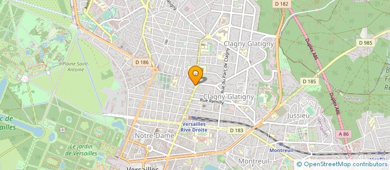 localisation de l'entreprise SYND.COPR. DU 32 RUE DU DRAGON  PARIS 6 à VERSAILLES