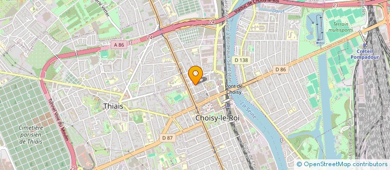 localisation de l'entreprise SYND.COPR. DU 32 RUE GEORGES CLEMENCEAU à CHOISY-LE-ROI