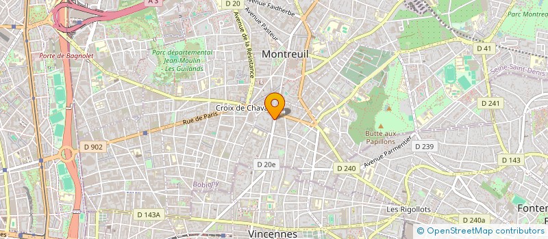 localisation de l'entreprise SYND COPR DU 324 326 RUE DE     BELLEVIL  MONTREUIL